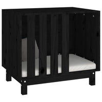 Hundehütte Schwarz 70X50X62 Cm Massivholz Kiefer-B&B Shop - 2000 Stockerau