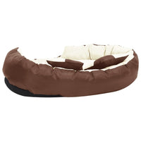 Hundekissen Wendbar Und Waschbar Braun Und Creme 110X80X23 Cm 110 x 80 x 23 cm-B&B Shop - 2000 Stockerau