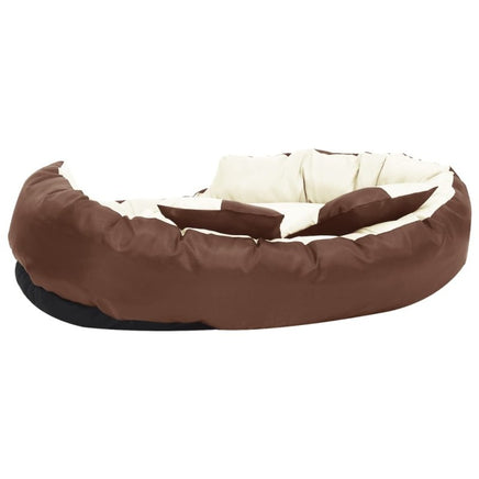 Hundekissen Wendbar Und Waschbar Braun Und Creme 110X80X23 Cm 110 x 80 x 23 cm-B&B Shop - 2000 Stockerau