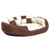 Hundekissen Wendbar Und Waschbar Braun Und Creme 110X80X23 Cm 110 x 80 x 23 cm-B&B Shop - 2000 Stockerau