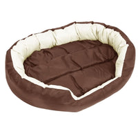Hundekissen Wendbar Und Waschbar Braun Und Creme 110X80X23 Cm 110 x 80 x 23 cm-B&B Shop - 2000 Stockerau