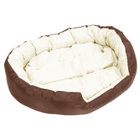 Hundekissen Wendbar Und Waschbar Braun Und Creme 110X80X23 Cm 110 x 80 x 23 cm-B&B Shop - 2000 Stockerau