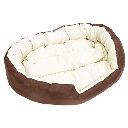 Hundekissen Wendbar Und Waschbar Braun Und Creme 110X80X23 Cm 110 x 80 x 23 cm-B&B Shop - 2000 Stockerau
