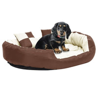 Hundekissen Wendbar Und Waschbar Braun Und Creme 110X80X23 Cm 110 x 80 x 23 cm-B&B Shop - 2000 Stockerau