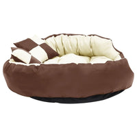 Hundekissen Wendbar Und Waschbar Braun Und Creme 110X80X23 Cm 110 x 80 x 23 cm-B&B Shop - 2000 Stockerau