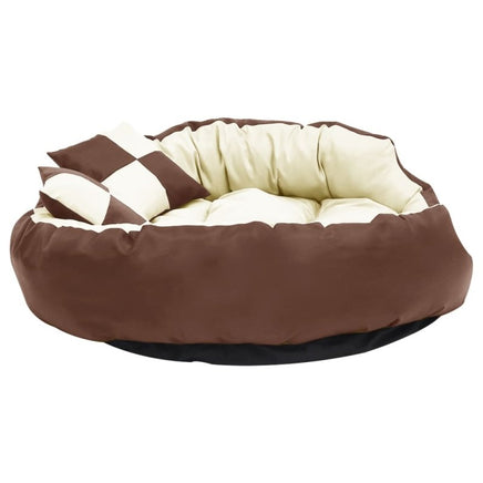 Hundekissen Wendbar Und Waschbar Braun Und Creme 110X80X23 Cm 110 x 80 x 23 cm-B&B Shop - 2000 Stockerau