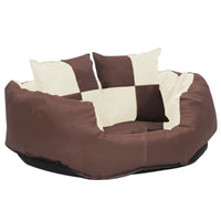 Hundekissen Wendbar Und Waschbar Braun Und Creme 65X50X20 Cm-B&B Shop - 2000 Stockerau