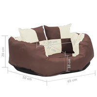 Hundekissen Wendbar Und Waschbar Braun Und Creme 65X50X20 Cm-B&B Shop - 2000 Stockerau