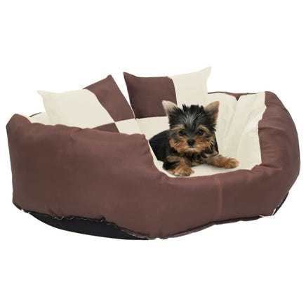Hundekissen Wendbar Und Waschbar Braun Und Creme 65X50X20 Cm-B&B Shop - 2000 Stockerau