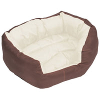 Hundekissen Wendbar Und Waschbar Braun Und Creme 65X50X20 Cm-B&B Shop - 2000 Stockerau