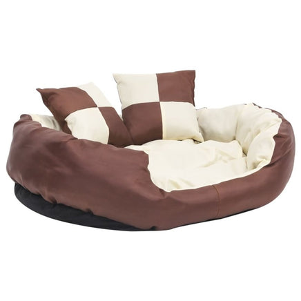 Hundekissen Wendbar Und Waschbar Braun Und Creme 85X70X20 Cm 85 x 70 x 20 cm-B&B Shop - 2000 Stockerau