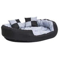Hundekissen Wendbar Und Waschbar Grau Und Schwarz 110X80X23 Cm-B&B Shop - 2000 Stockerau