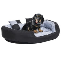 Hundekissen Wendbar Und Waschbar Grau Und Schwarz 110X80X23 Cm-B&B Shop - 2000 Stockerau