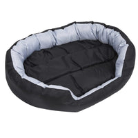 Hundekissen Wendbar Und Waschbar Grau Und Schwarz 110X80X23 Cm-B&B Shop - 2000 Stockerau