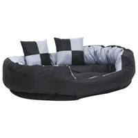 Hundekissen Wendbar Und Waschbar Grau Und Schwarz 110X80X23 Cm-B&B Shop - 2000 Stockerau