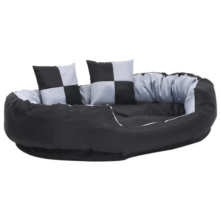 Hundekissen Wendbar Und Waschbar Grau Und Schwarz 110X80X23 Cm-B&B Shop - 2000 Stockerau
