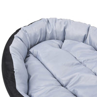 Hundekissen Wendbar Und Waschbar Grau Und Schwarz 110X80X23 Cm-B&B Shop - 2000 Stockerau