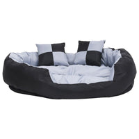 Hundekissen Wendbar Und Waschbar Grau Und Schwarz 110X80X23 Cm-B&B Shop - 2000 Stockerau