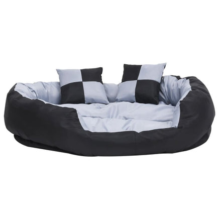 Hundekissen Wendbar Und Waschbar Grau Und Schwarz 110X80X23 Cm-B&B Shop - 2000 Stockerau