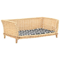 Hundekorb Mit Kissen 90X54X35 Cm Natur Weide 90 x 54 x 35 cm-B&B Shop - 2000 Stockerau