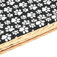 Hundekorb Mit Kissen 90X54X35 Cm Natur Weide 90 x 54 x 35 cm-B&B Shop - 2000 Stockerau