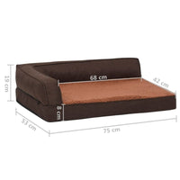 Hundematratze Ergonomisch 75X53 Cm Leinenoptik Fleece Braun-B&B Shop - 2000 Stockerau