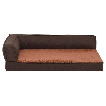 Hundematratze Ergonomisch 75X53 Cm Leinenoptik Fleece Braun-B&B Shop - 2000 Stockerau