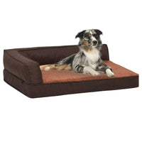 Hundematratze Ergonomisch 75X53 Cm Leinenoptik Fleece Braun-B&B Shop - 2000 Stockerau