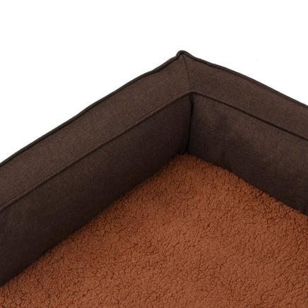 Hundematratze Ergonomisch 75X53 Cm Leinenoptik Fleece Braun-B&B Shop - 2000 Stockerau