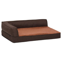 Hundematratze Ergonomisch 75X53 Cm Leinenoptik Fleece Braun-B&B Shop - 2000 Stockerau