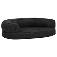 Hundematratze Ergonomisch 75X53 Cm Leinenoptik Fleece Schwarz-B&B Shop - 2000 Stockerau