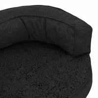 Hundematratze Ergonomisch 75X53 Cm Leinenoptik Fleece Schwarz-B&B Shop - 2000 Stockerau