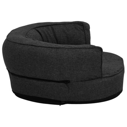Hundematratze Ergonomisch 75X53 Cm Leinenoptik Fleece Schwarz-B&B Shop - 2000 Stockerau