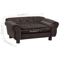 Hundesofa Braun 72X45X30 Cm Plüsch-B&B Shop - 2000 Stockerau