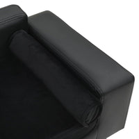 Hundesofa Schwarz 81X43X31 Cm Plüsch Und Kunstleder-B&B Shop - 2000 Stockerau