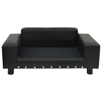 Hundesofa Schwarz 81X43X31 Cm Plüsch Und Kunstleder-B&B Shop - 2000 Stockerau