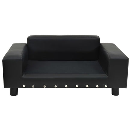 Hundesofa Schwarz 81X43X31 Cm Plüsch Und Kunstleder-B&B Shop - 2000 Stockerau