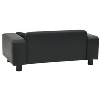 Hundesofa Schwarz 81X43X31 Cm Plüsch Und Kunstleder-B&B Shop - 2000 Stockerau