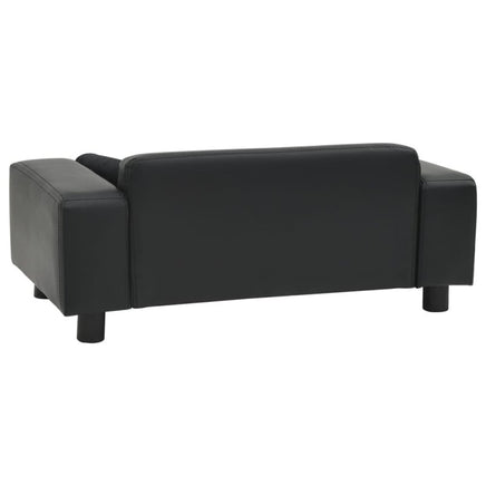 Hundesofa Schwarz 81X43X31 Cm Plüsch Und Kunstleder-B&B Shop - 2000 Stockerau
