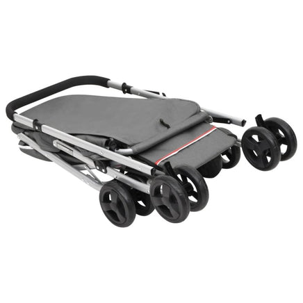 Hundewagen Faltbar Grau 100X49X96 Cm Leinenstoff-B&B Shop - 2000 Stockerau