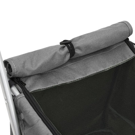 Hundewagen Faltbar Grau 100X49X96 Cm Leinenstoff-B&B Shop - 2000 Stockerau