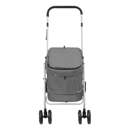 Hundewagen Faltbar Grau 100X49X96 Cm Leinenstoff-B&B Shop - 2000 Stockerau