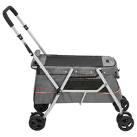 Hundewagen Faltbar Grau 100X49X96 Cm Leinenstoff-B&B Shop - 2000 Stockerau