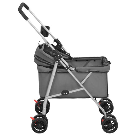 Hundewagen Faltbar Grau 76X50X100 Cm Oxford-Gewebe-B&B Shop - 2000 Stockerau