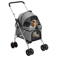 Hundewagen Faltbar Grau 76X50X100 Cm Oxford-Gewebe-B&B Shop - 2000 Stockerau