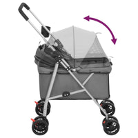 Hundewagen Faltbar Grau 76X50X100 Cm Oxford-Gewebe-B&B Shop - 2000 Stockerau