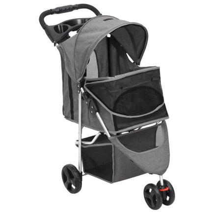 Hundewagen Faltbar Grau 80X46X98 Cm Oxford-Gewebe-B&B Shop - 2000 Stockerau