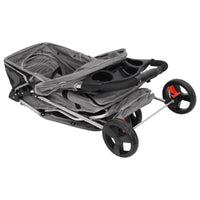 Hundewagen Faltbar Grau 80X46X98 Cm Oxford-Gewebe-B&B Shop - 2000 Stockerau
