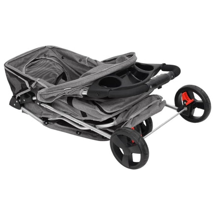 Hundewagen Faltbar Grau 80X46X98 Cm Oxford-Gewebe-B&B Shop - 2000 Stockerau