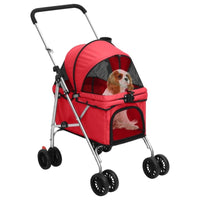 Hundewagen Faltbar Rot 76X50X100 Cm Oxford-Gewebe-B&B Shop - 2000 Stockerau